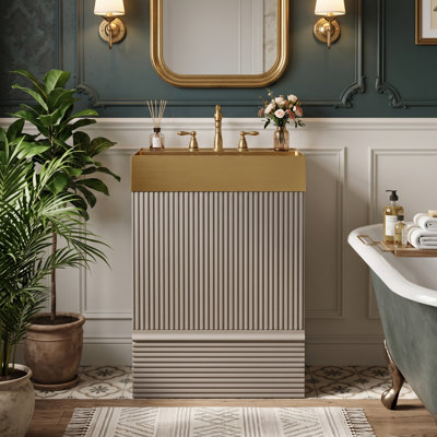 Meuble-lavabo autoportant de 20 po avec comptoir en acier inoxydable