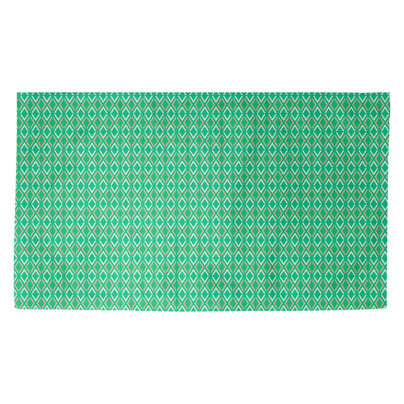 Tapis vert/jaune arrow diamants Avicia, Rectangle 3 pi 3 po x 5 pi 3 po