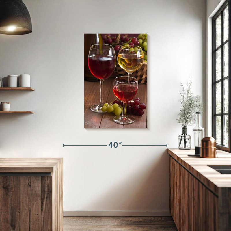 Yarlin White And Red Wine Glasses, 36" H x 24" W