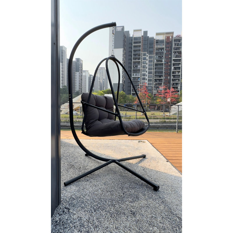 Fauteuil pivotant avec support en C, Gris
