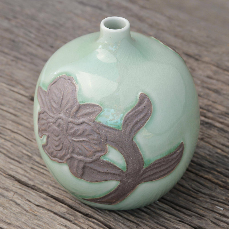 Pot en céramique d’intérieur/d’extérieur bleu 6 po