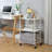 Minimalist Style 3 Tier Utility Rolling Shelf Cart-87910545