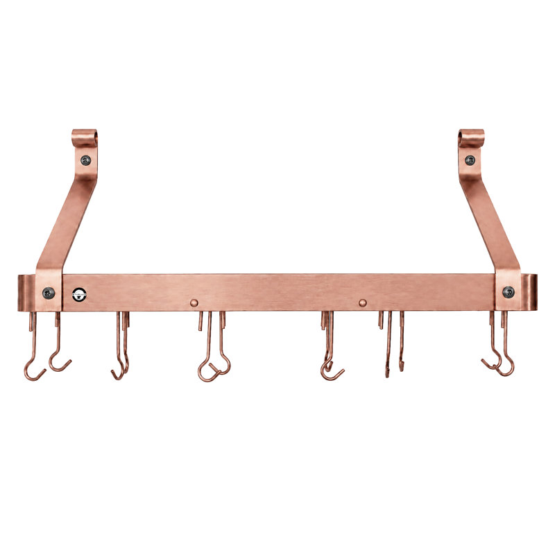 Handcrafted Gourmet Wall Mounted Pot Rack, 36" W