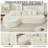 110.2" x 62" White Boneless Sectional Curved Sofa - L-Shape with 5 Pillows, Deep Seat & High-Density Memory Foam (No Assembly)-357253449