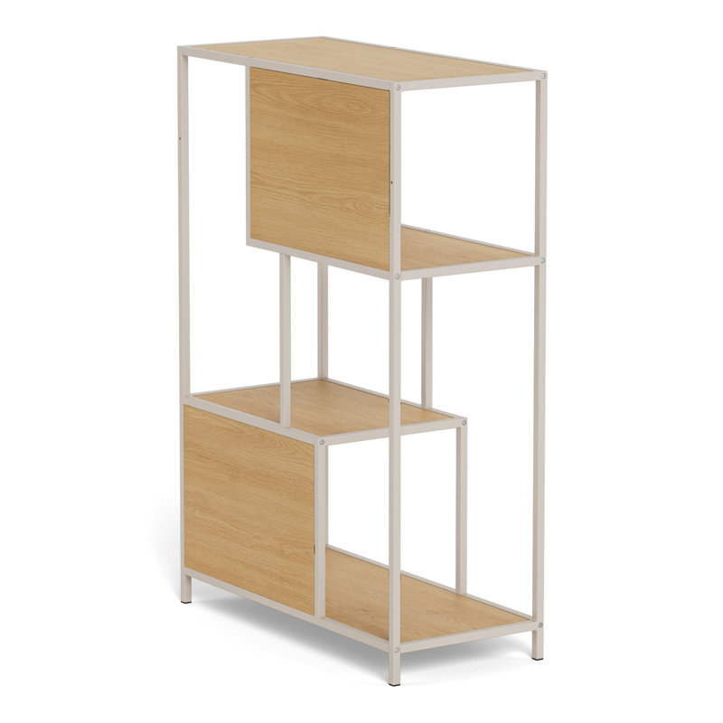 Rueger 77 cm W Steel Bookcase, 114 cm H x 77 cm W x 35 cm D x, Brown