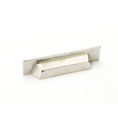 Poignée coupelle pour armoire Schaub Vinci 3-3 / 4 "Centre à centre, bronze blanc poli