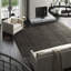 Cotton Abstract Area Rug in Dark Gray