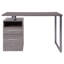 Desk with Two Drawers and Metal Frame-1255066939