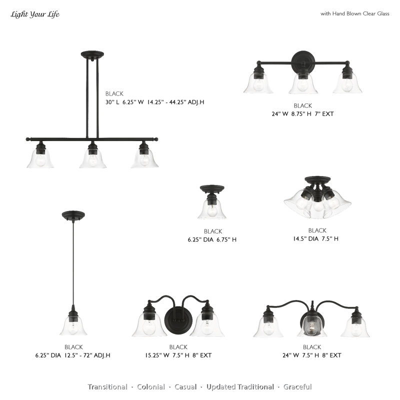 Ellerkamp 3 - Light Dimmable Vanity Light, Black