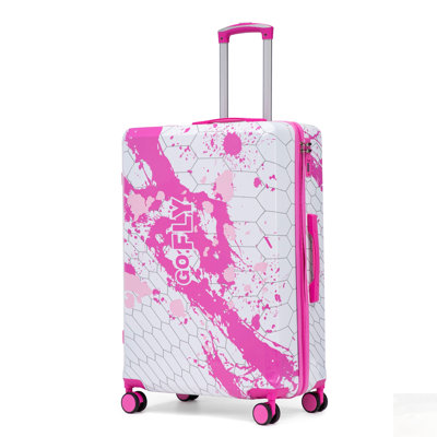 Valise à roulettes PC, valise de transport, avec motif imprimé et serrure à combinaison, durable et élégante pour le voyage