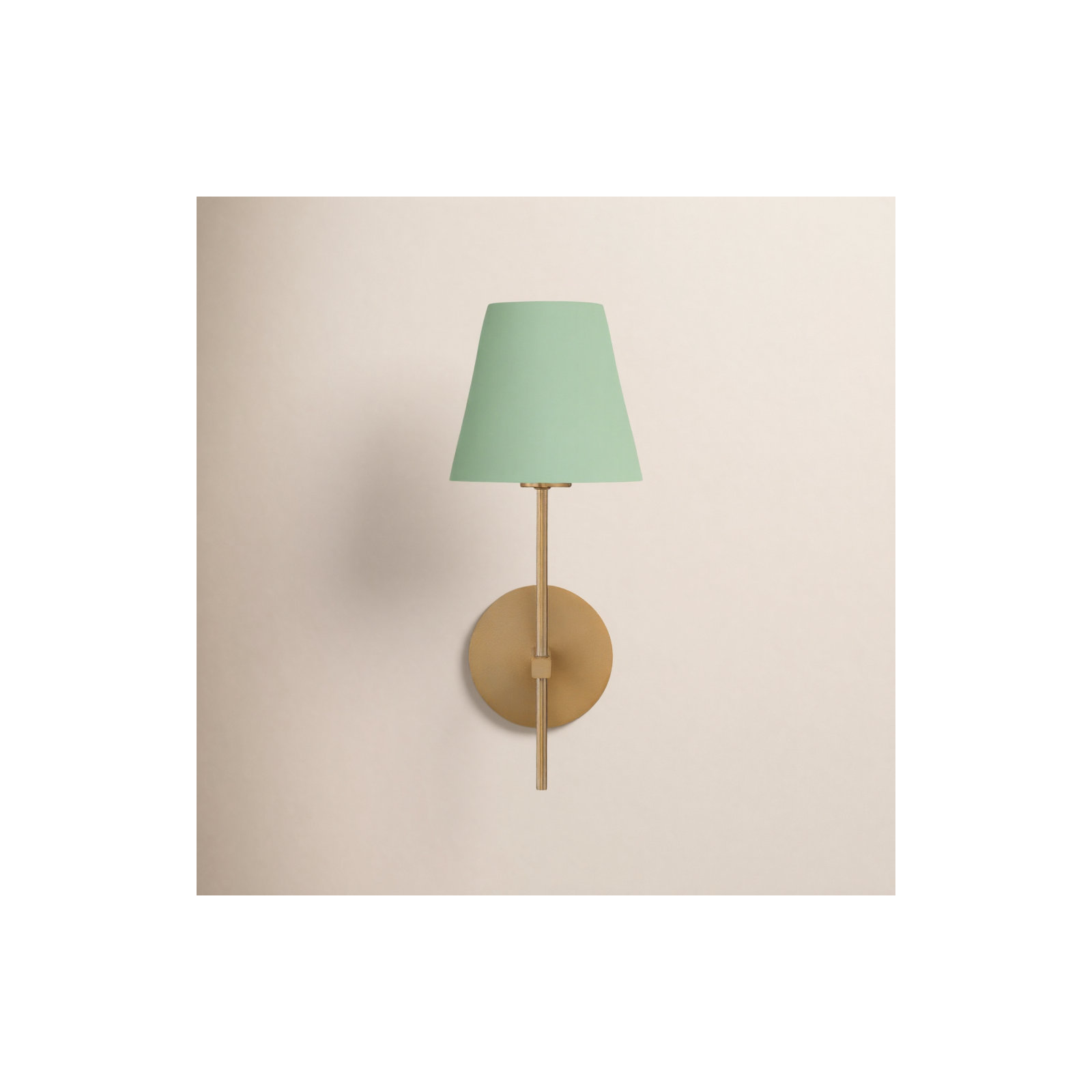 Kinston Single Light Steel Dimmable Wallchiere, Green