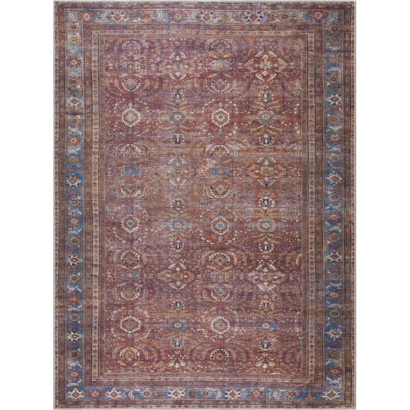 Oriental Indoor Rug, Rectangle 6'7" x 9'