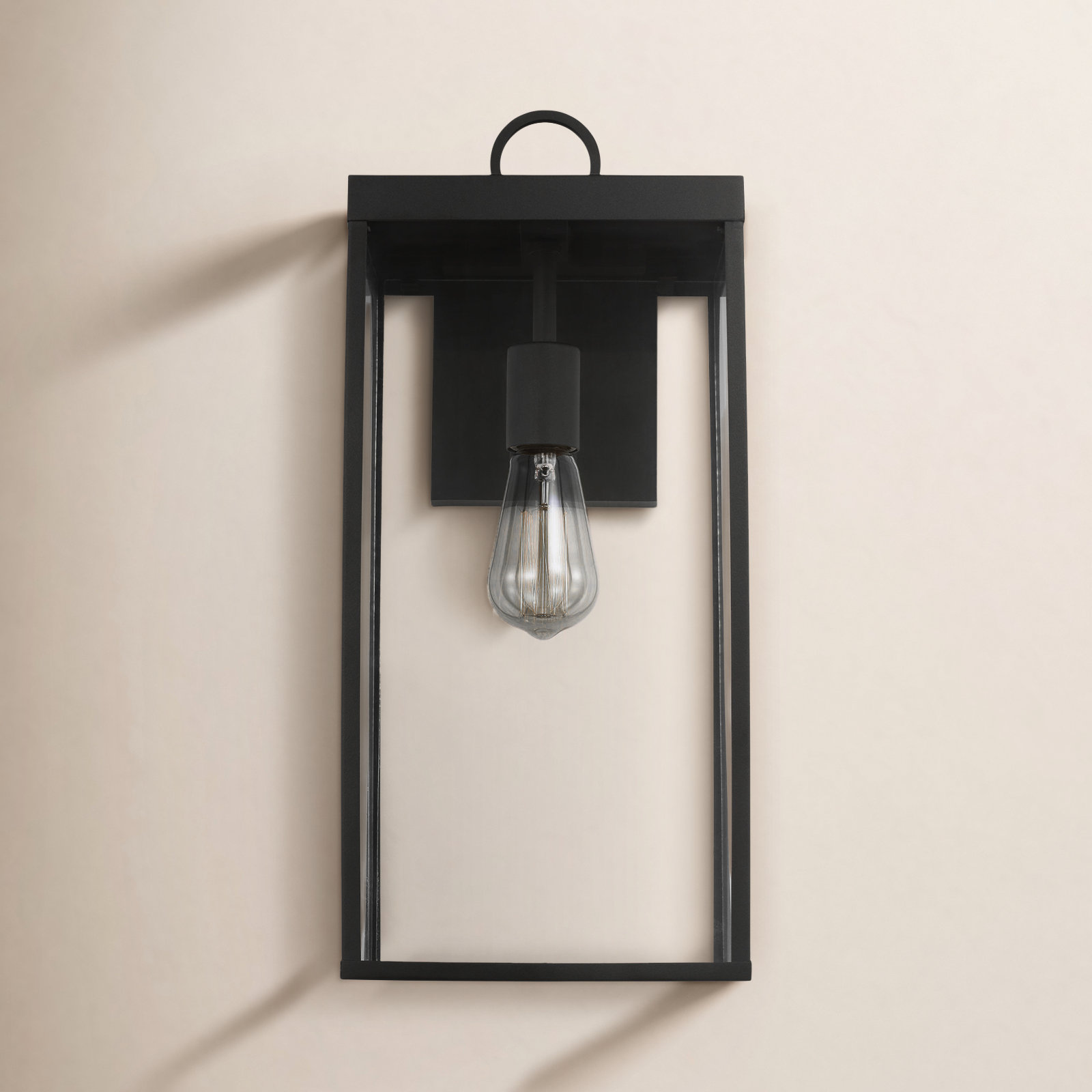 Howell Outdoor Armed Sconce, 18.25" H x 8" W x 6.75" D, Matte Black