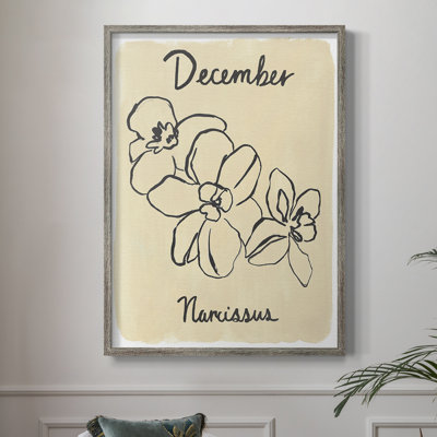 Birth Month XII Framed Print - Solid Wood