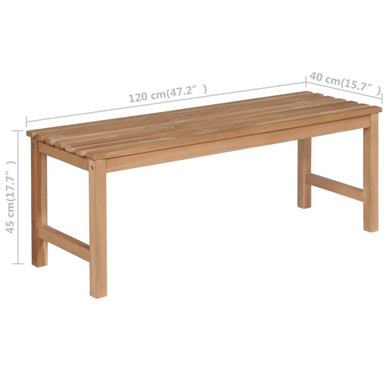 Banc de jardin en teck Donham, Vert