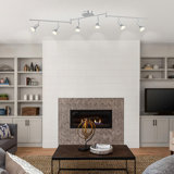 6 Light Track Lighting Kit,Flexibly Track Lights Ceiling with GU10 Base for Kitchen