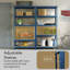 Vida Metal Height -Adjustable Shelving Unit-19298069-19298071