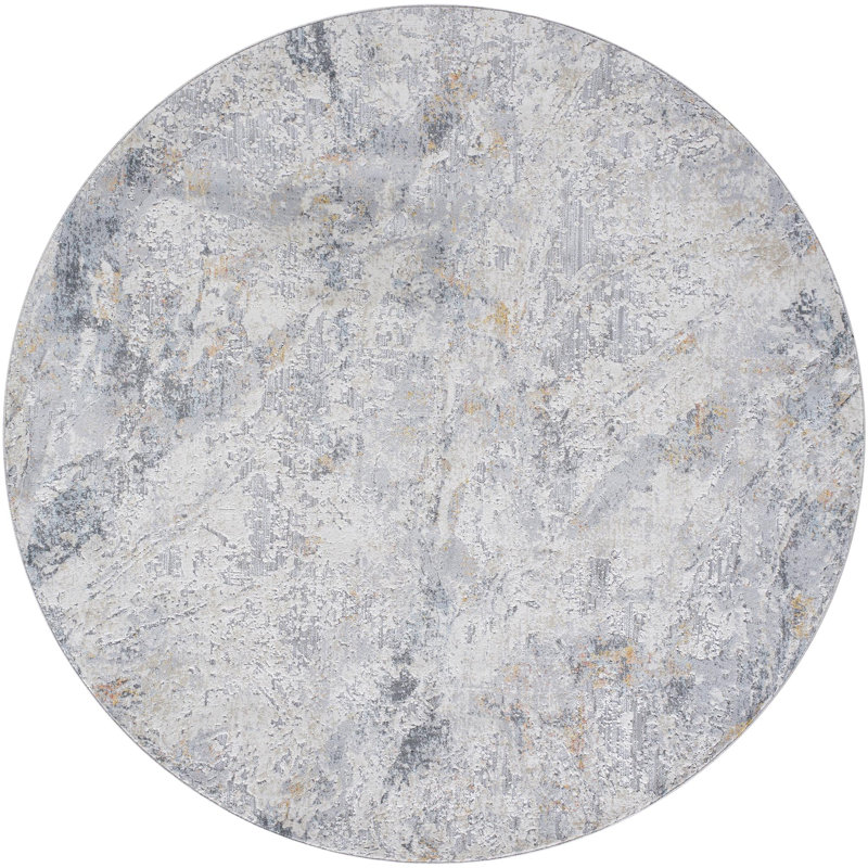 Abstract Indoor Rug, Round 7'10"