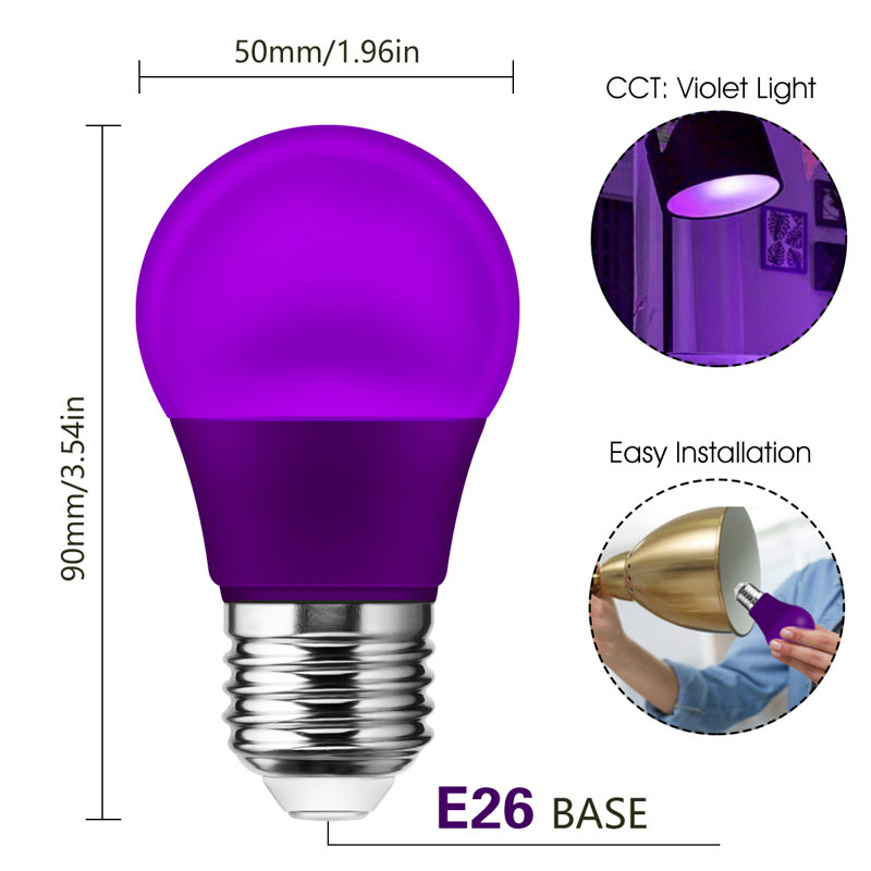 3 watts (équivalent à 20 watts), ampoule DEL A19, à intensité variable, culot E26 / moyen (standard)