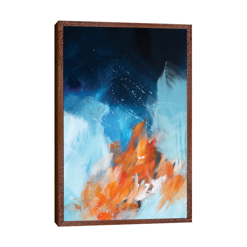 Ripple I by Annabel Andrews - Print on Canvas, 152.5 cm H x 101.5 cm W, Classic Brown Wood Framed