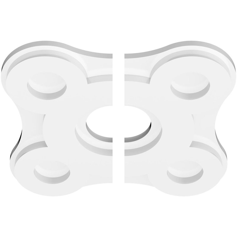 Médaillon de plafond contemporain en PVC de qualité architecturale Luna, H 1 po x l 12 po x P 12 po