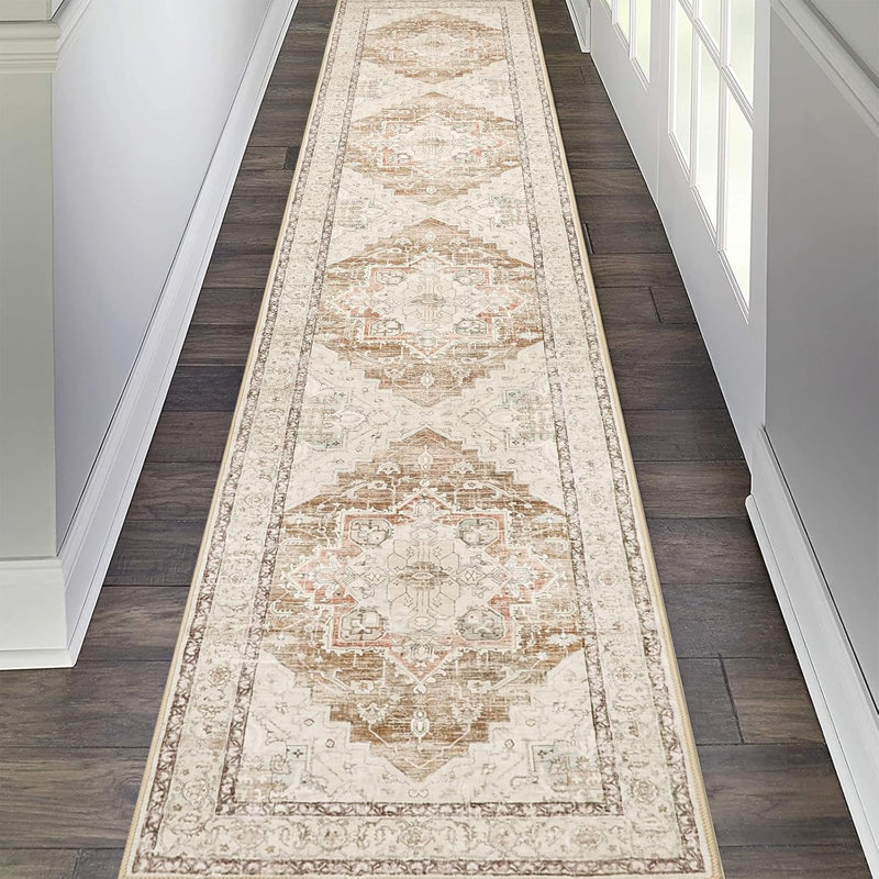 Area Rug, Beige, Runner 2' x 10'
