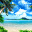The Beach - Reproduction matte encadrée blanche pour la décoration intérieure-1363529551-1363529550