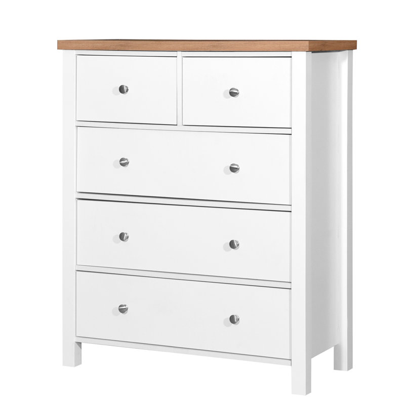 Foote 90cm W 5 - Drawer Chest of Drawers