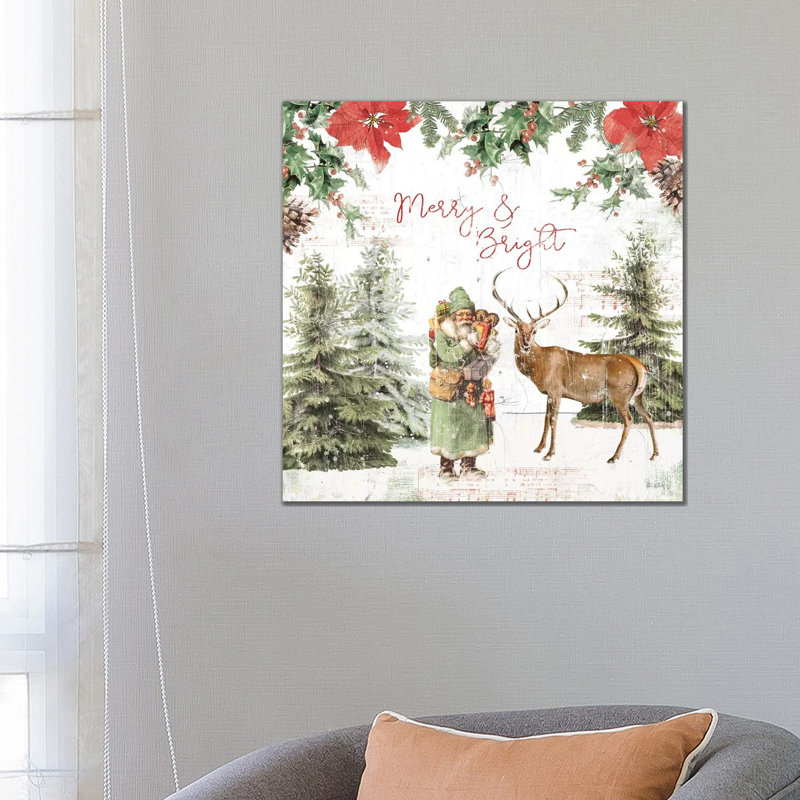 Wooded Holiday III 1 Piece Wrapped Canvas Wall Art, 66.04 cm H x 66.04 cm W