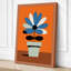 Geometric Daisy Bloom Mid-Century 1 Piece Wrapped Canvas Wall Art-1327618322-1327618326