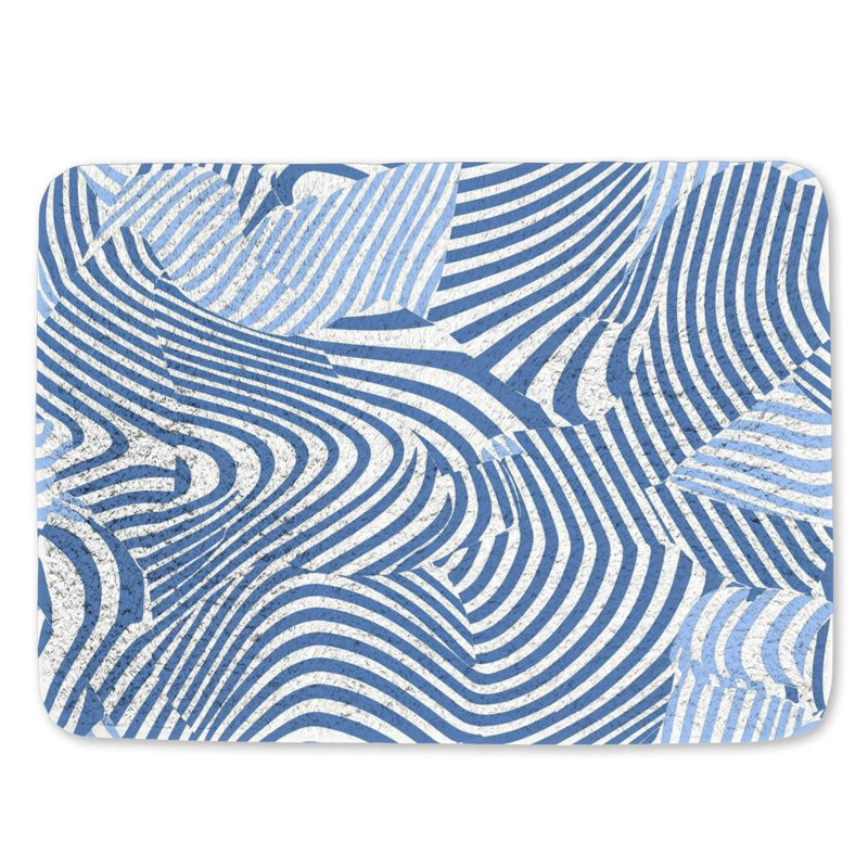 Nerses Microfiber / Microsuede Non-Slip Bath Mat, 17"W x 24"L