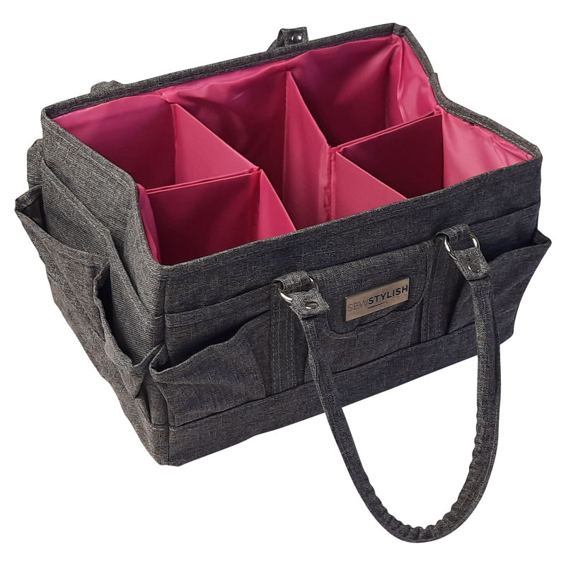 Deluxe Tote Organiser Heather Grey 30 x 20 x 18 cm, Sew Stylish 08DBD765B1654CBB86A0F65B12930F0B