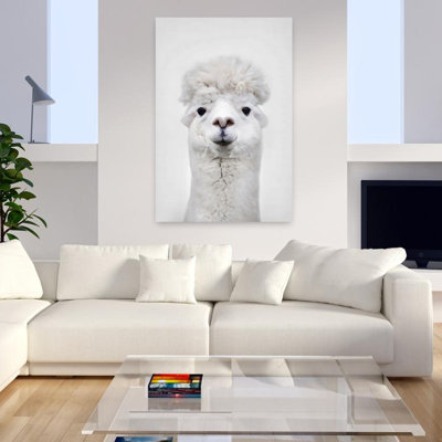 Art mural abstrait contemporain lama