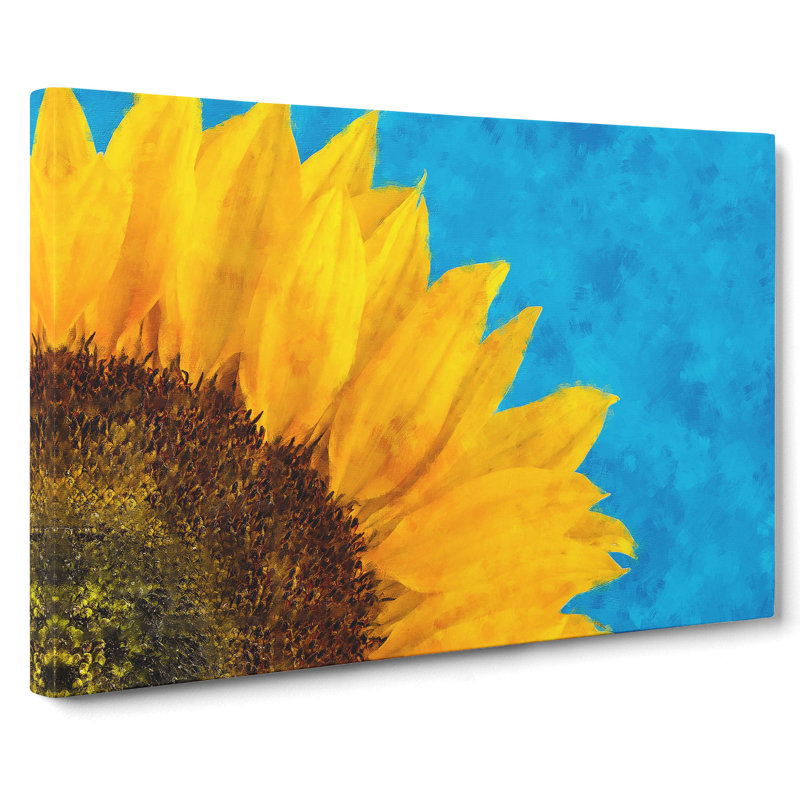 Sunflower At The End Of Summer - Wrapped Canvas Print, 60cm H x 91cm W x 3cm D