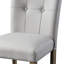 De 2 chaises d'appoint à dossier gris et chêne - Élégant siège de salle à manger contemporain avec base en similicuir et pieds en bois