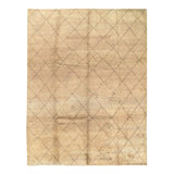 Moroccan Wool Geometric Area Rug in Ivory