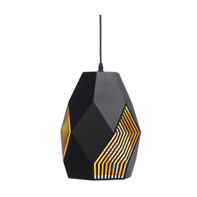 Letson 1 - Light Black/Gold Dome Pendant