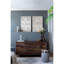 Boîte décorative murale à 2 feuilles avec cadre ombré de 23,5 x 1 x 35,5 po, fabrication en papier sophistiquée, décoration de 2 espaces de bureau et de famille, beau travail délavé gris, embellissement moderne