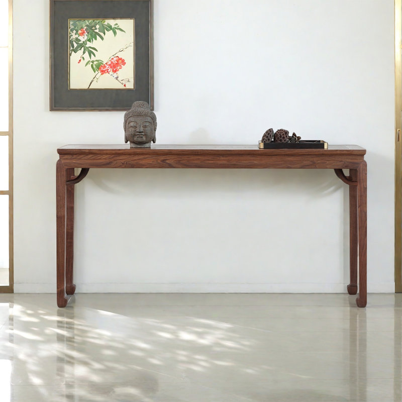 Console élégante et simple en bois massif, H 33,46 po x l 70,87 po x P 16,54 po