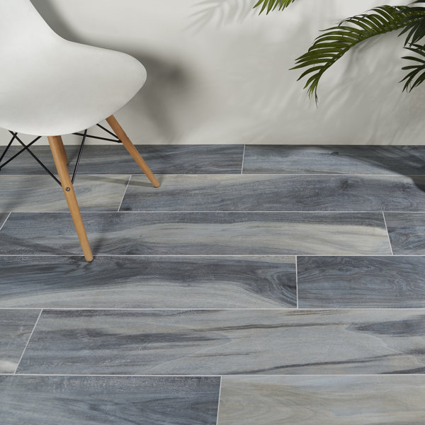 Bond Tile Amazonas Tiger 8'' W x 48'' L Porcelain Wood Look Wall and Floor Tile