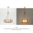 Hanshelmut 6-Light Shaded Gold Drum Chandelier with Ripple Glass