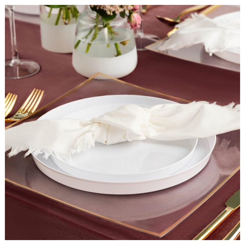 Assiettes à dessert 5,5 pouces en plastique blanc, 60