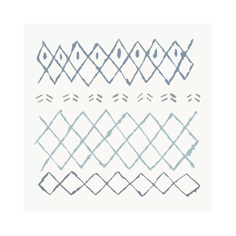 Nordic Vibes I Blue by Moira Hershey - Wrapped Canvas Print, 30.48 cm H x 30.48 cm W