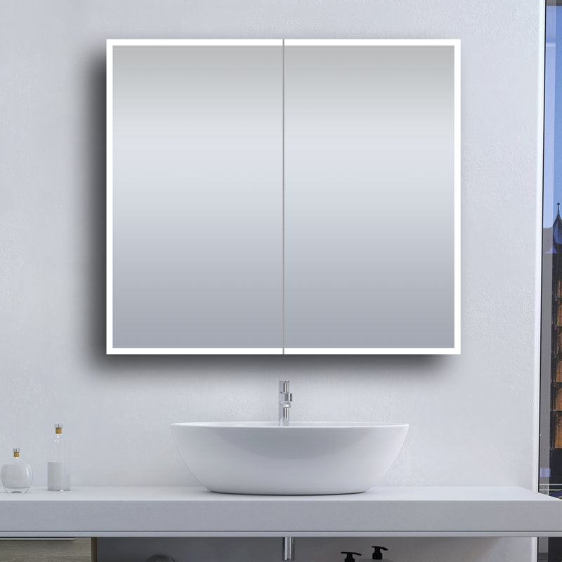 Armoire à pharmacie avec miroir et 2 tablettes Ambrea, L 36 po x H 32 po