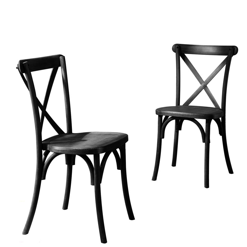 Tabouret d'extérieur 18,5 po Coryne, 2, Noir mat