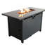 Table de foyer d'extérieur en acier avec couvercle H 25 po x l 42 po