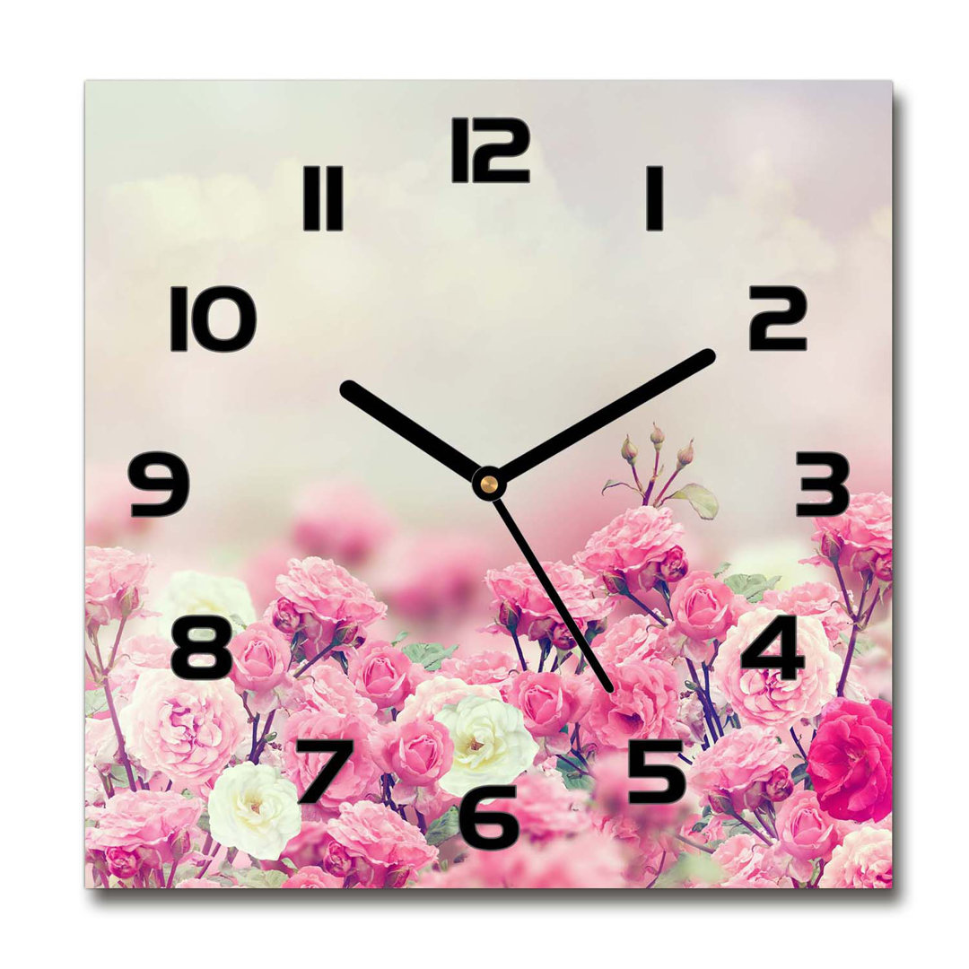 Analoge Wanduhr Flowers of Wild Rose 60 cm Geräuschlos