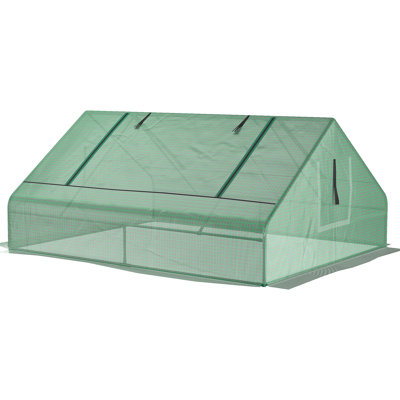 71"X55"X32" Garden Greenhouse, Zippered Windows & Doors, Reinforced Pe Cover, Plants From Harsh Elements Outdoor Plant Greenhouse 71"X55"X32", - Ground Stakes For Stability, Enhance Growth Potential