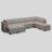 Sectional Sofa Livingroom Coner Couch With Storage Ottomans-1200585939