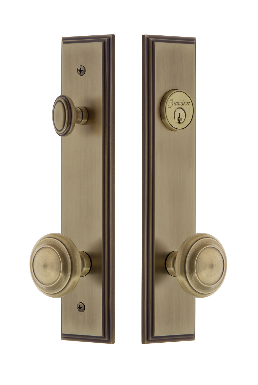 Grandeur Carré Tall Plate Complete Entry Set with Single Cylinder ...